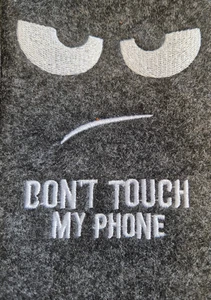 kwmobile Handytasche Smartphones L 6,5cm "don't touch my phone" ohne OVP - Picture 1 of 6