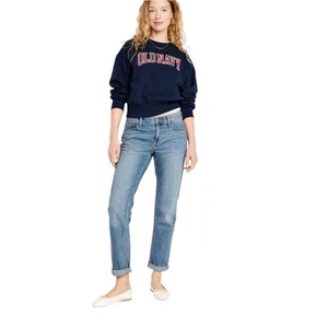 Pantalones de mezclilla Old Navy tiro medio Wow Boyfriend calce relajado puño enrollable para mujer 10’s - Imagen 1 de 8