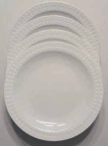 Corning Pyroceram Piatti Tulipano Bianco Pranzo 9" Set di 4 - Foto 1 di 6