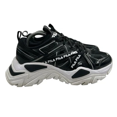 Fila Electrove 2 Women’s Size 10 White Black Chunky Platform 90s Suede Textile - Image 1 of 4