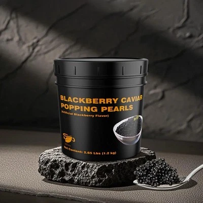 T&Tea Blackberry Caviar Popping boba pearls drink and dessert toppings 2.65lbs - Image 1 of 4