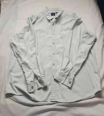 Levi's большого размера джинсовой ткани длинным рукавом рубашка красный вкладка размер XL светло-коричневый/слоновой кости  - Изображение 1 из 4