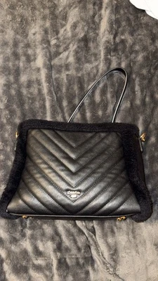 Black Fluffy Dune Bag - Image 1 of 4