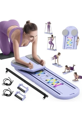 2025 Pilates Reformer Machine Set, Multi-Purpose Foldable Pilates Reformer Board - Image 1 of 4