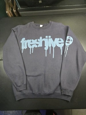 Vintage Freshjive Snowboard Skate Crewneck, Sz L 22x28", Blue/Navy - Image 1 of 4