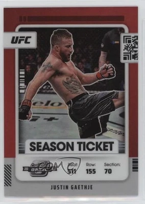 2022 Chronicles UFC Contenders Optic Season Ticket Red /199 Justin Gaethje #366 - Image 1 of 2