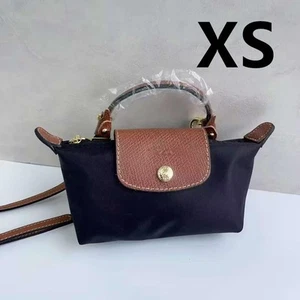 LONGCHAMP Tote Shoulder Bag Handbag Pliage XS Mini Black Blown Crossbody New - Picture 1 of 12