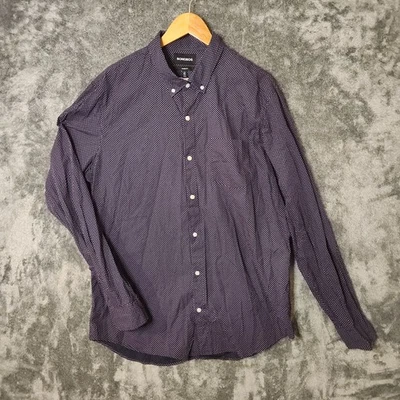 BONOBOS Mens Shirt Purple XXL Polka Dot Taylor Fit Long Button Down Long Sleeve - Image 1 of 4