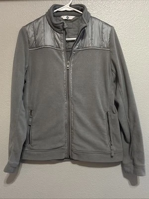 Jaqueta de lã feminina BMW Logo Motorsport com zíper cinza médio - Imagem 1 de 4