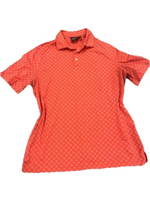 Camisa Polo JOS A BANK Traveler Collection Para Hombre Mediana Rosa/Naranja Golf Dadcore  Foto 1 de 4