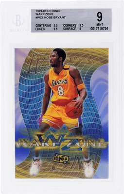 Upper Deck Ionix Kobe Bryant Warp Zone 1999 #WZ1 BGS 9 Foto 1 de 2