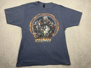 Avengers Infinity War Shirt Mens Extra Large Blue Marvel Thanos Graphic Tee - Picture 1 of 11