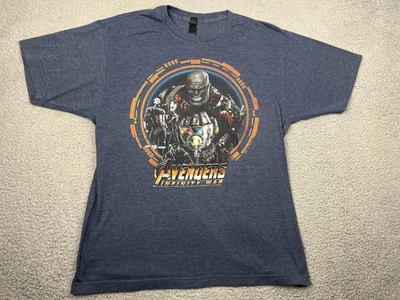 Avengers Infinity War Shirt Mens Extra Large Blue Marvel Thanos Graphic Tee - Image 1 of 4