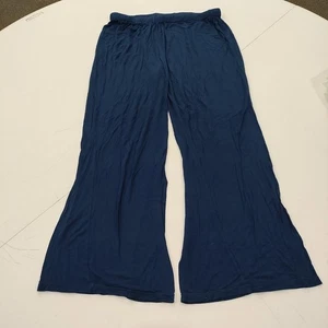 Women's Size XXL Large Ekouaer Lounge Pants Wide Leg Blue - Picture 1 of 6