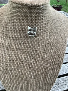 Spilla stravagante vintage mini maschera argento - Foto 1 di 8