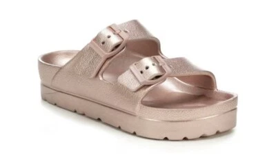 Mia Kids Little/Big Girl's Little Slides Sandals Rose Gold Size 4 - Image 1 of 4