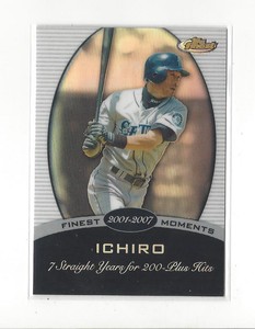 2008 Finest Finest Moments Refractor #ISS Ichiro Suzuki Mariners