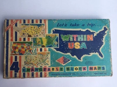 Halsam Products Within USA Changeable Puzzle Blocks 1960 - Image 1 of 4