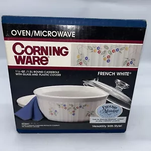 Vintage 1994 Corningware Kasserolle Neu im Karton 1-1/2 QT English Meadow Französisch - Bild 1 von 5
