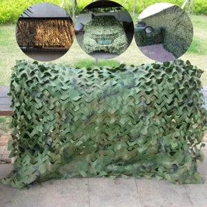 Outdoor Military Woodland Camouflage Netting Cutable Camo Net Camping Hunting - Picture 1 of 19