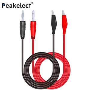 4mm Banana Plug to Crocodile Alligator Clip Test Lead for Multimeter 2 Pack - Picture 1 of 6