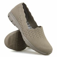 skechers go walk sparkle crochet slip on trainer