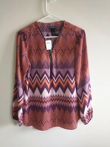 Neu mit Etikett New Directions mehrfarbig gemusterte Bluse Größe Small - Bild 1 von 9