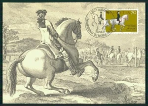 SWITZERLAND MK 1982 DRESSAGE RIDING HORSES HORSE CARTE MAXIMUM CARD MC CM /m801 - Picture 1 of 2