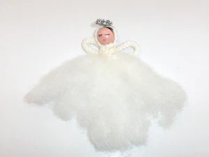 Macramé y Madera Ángel Adorno Esponjoso Falda Pipa Limpiador Halo Hecho a Mano Navidad - Imagen 1 de 8