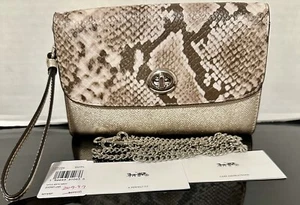 Coach Metallic Exotic Platin Umhängetasche F39026 - Bild 1 von 8