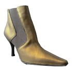 Donald J Pliner Women’s Michi Bronze Leather Ankle Booties Size 8M NEW