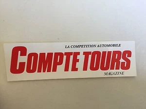 AUTOCOLLANT COMPTE-TOURS MAGAZINE LA COMPETITION AUTOMOBILE - Picture 1 of 1