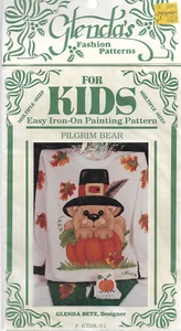 Glenda's Fashion Patterns For KIDS-Easy Iron On Painting Pattern-PILGRAM BEAR - Picture 1 of 1