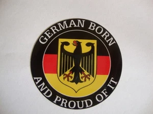 2 GERMAN BORN AUFKLEBER 70mm DEUTSCHLAND AUTO STOßSTANGE MOTORRADHELME    - Bild 1 von 1