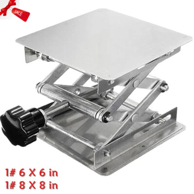 Lab Jack Stand 6/8 in Stainless Steel Router Lift Scissor Lift for Chemical Load