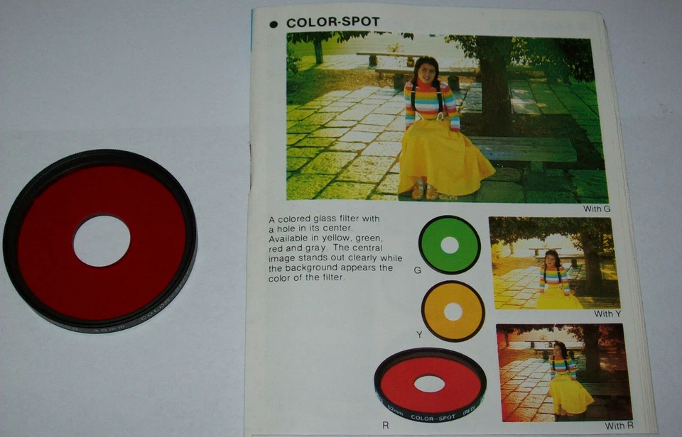 EARLY OLD NEW STOCK HOYA 46MM COLOR-SPOT RED SCREW IN FILTER WITH CASE AND BOX  - Image 1 of 4