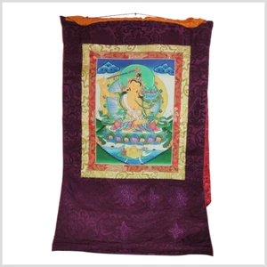 Thangka Rollbild Manjushri Monju Bodhisattva Leuchtende Buddha Vairochana - Bild 1 von 1