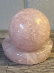 Rose Amethyst Kugel + Halter | 1,892 Pfund insgesamt | 2,735 Zoll | 2-teiliges Set - Bild 1 von 13