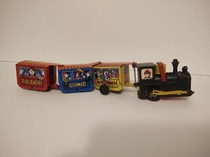 TRENO GIOCATTOLO IN LATTA VINTAGE WIND UP ZIG-ZAG Western COMIC EXPRESS - Foto 1 di 12