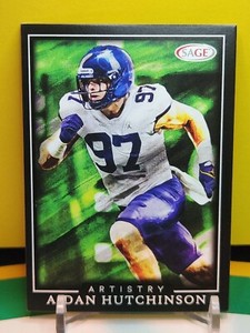 2022 SAGE Artistry Black Border Rookie  #2 Aidan Hutchinson Detroit Lions 