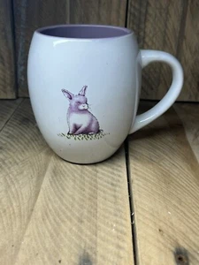 2016 Studio 33 Asa Johansson Bunny Kaffeebecher/Tasse mit Lavendel innen 14 Unzen - Bild 1 von 5