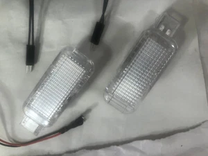 Lot of 2 AUDI DOOR or INTERIOR LIGHT FACTORY assemblies with bulb like new - Picture 1 of 2