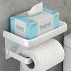 Porte-papier toilette auto-adhésif porte-rouleau de toilette espace aluminium avec étagère