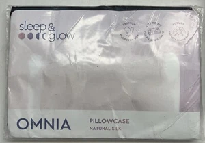SLEEP & GLOW Omnia Pillowcase Natural Silk ‘Black’ New Sealed - Picture 1 of 4