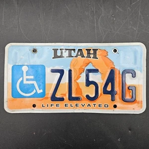 Placa de licencia para discapacitados Utah Arches " ZL54G " - Imagen 1 de 2