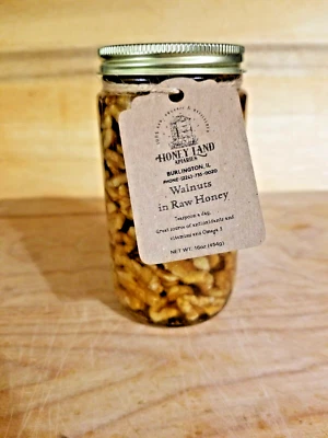 Honey and Walnuts - 100% Raw Wildflower, Local, Organic, Unfiltered - Image 1 of 4