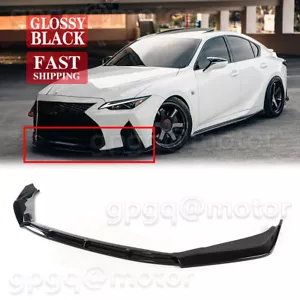 GI I GT Gloss Black Front Lip Splitter For Lexus IS300 IS350 IS500 21-25 Bumper - Picture 1 of 11