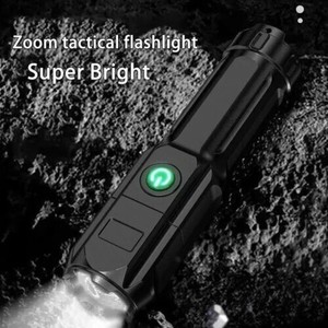 Rechargeable super  bright Multi-function Flash Light outdoor Torch Light