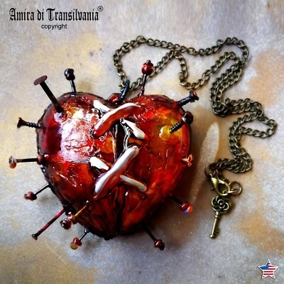 Black Magic Talisman Pendant Amulet Dark Voodoo Evil Ritual Haunted Broken Heart - Image 1 of 4