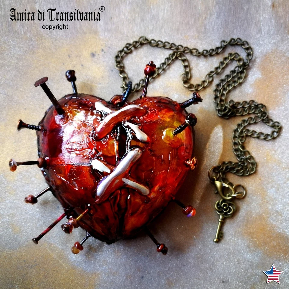 Black Magic Talisman Pendant Amulet Dark Voodoo Evil Ritual Haunted Broken Heart - Image 1 of 4